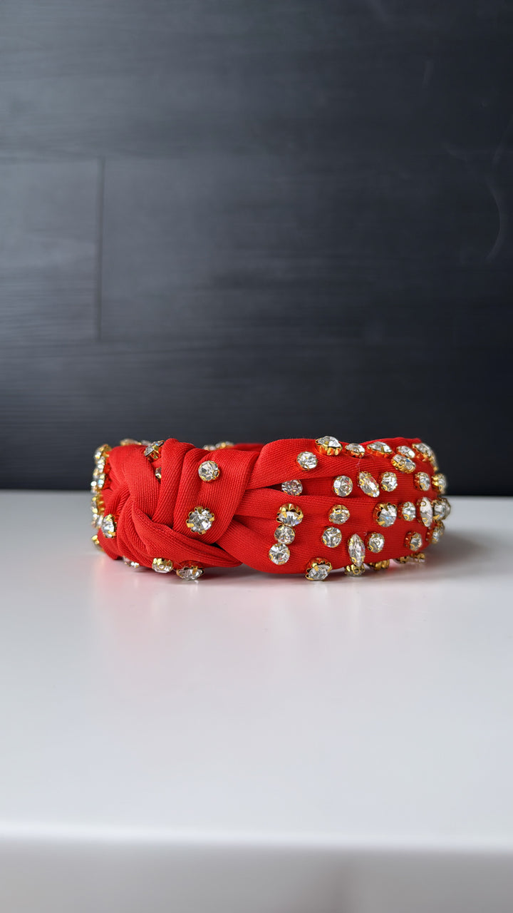 Rhinestone Headband, Orange