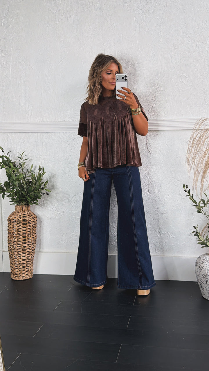 Roasted Honey Blouse, Chocolate brown