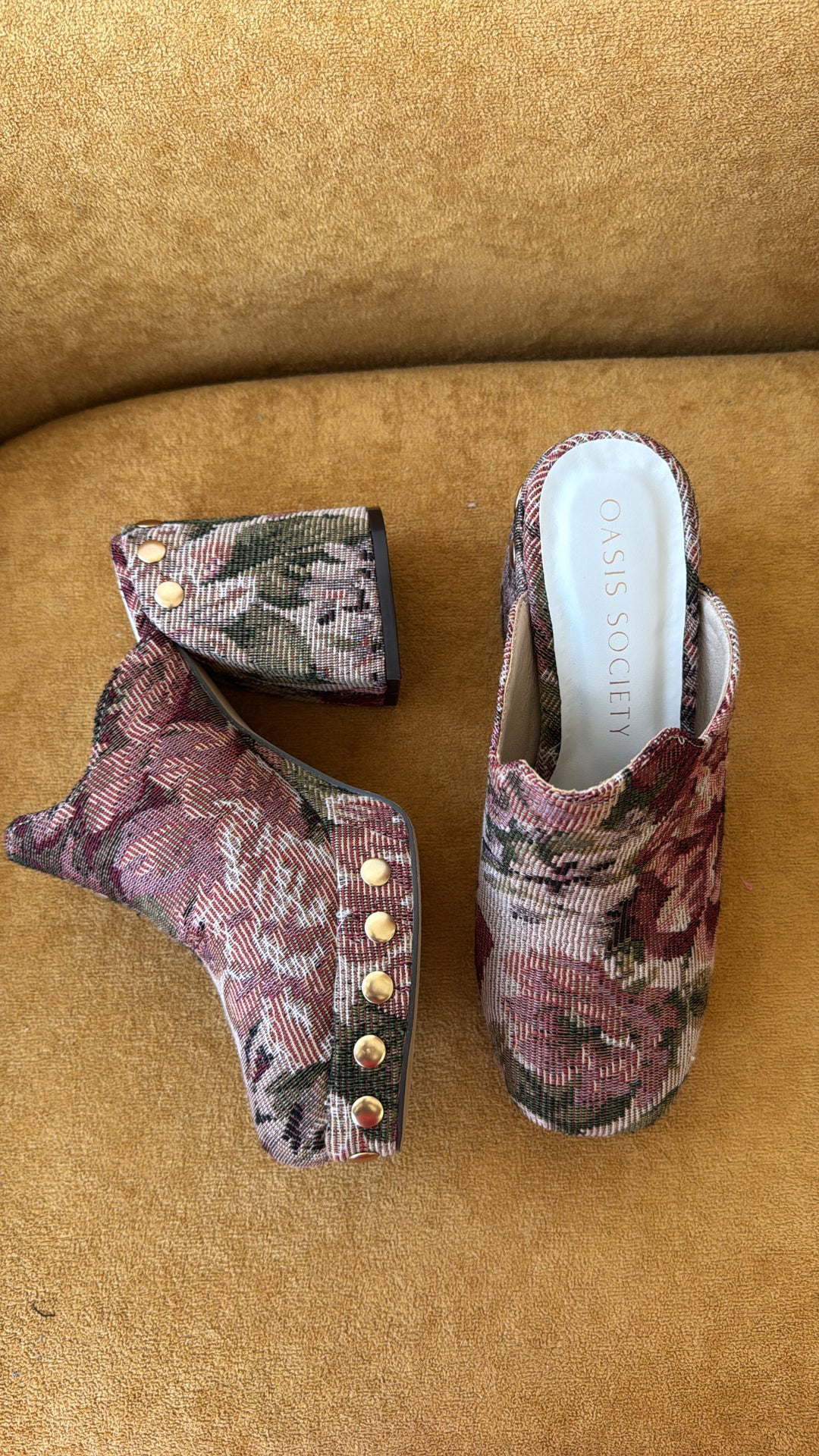 Sienna Platform Clogs, Mauve Tapestry