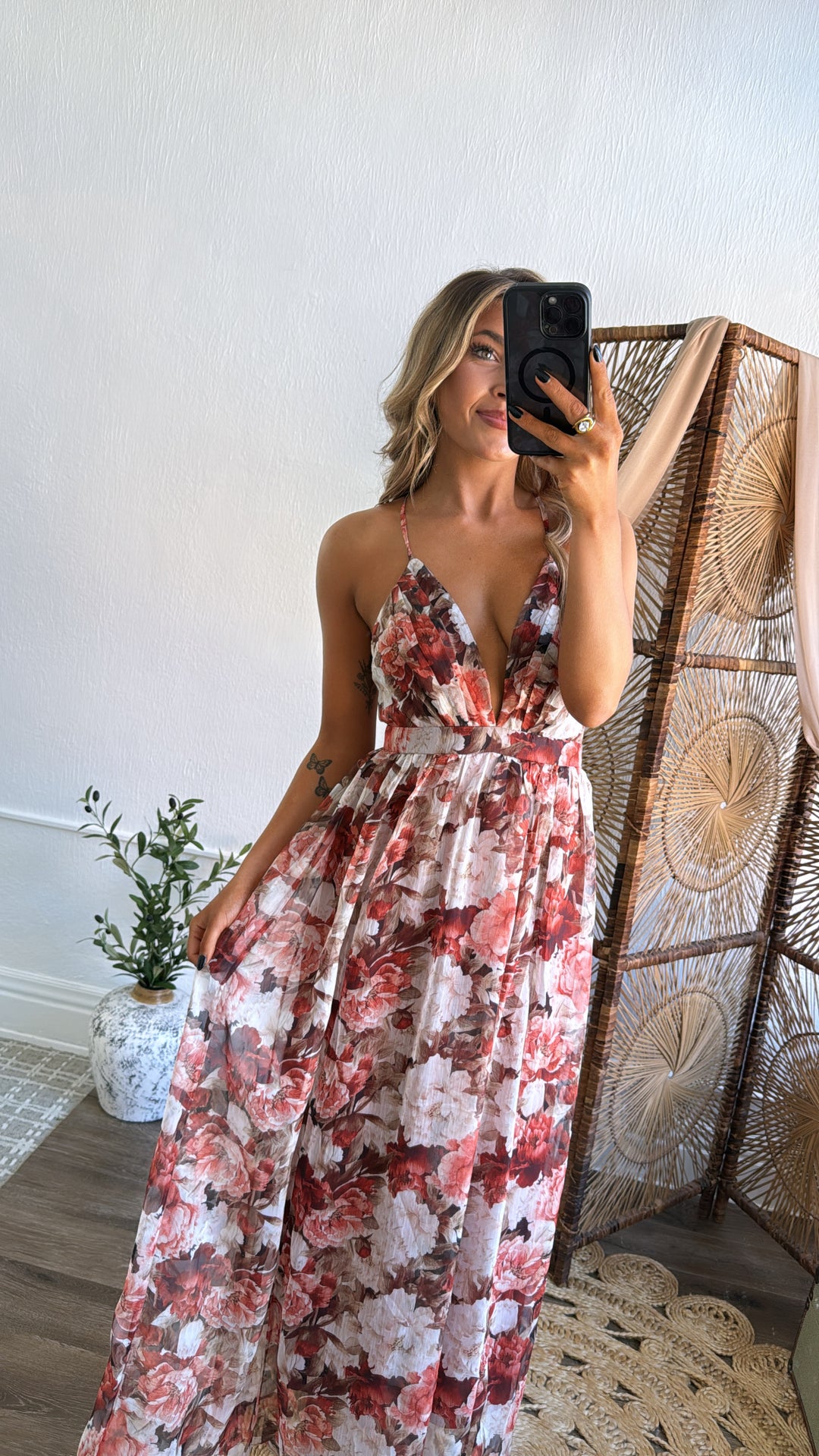 Dark Ember Maxi Dress, Multi