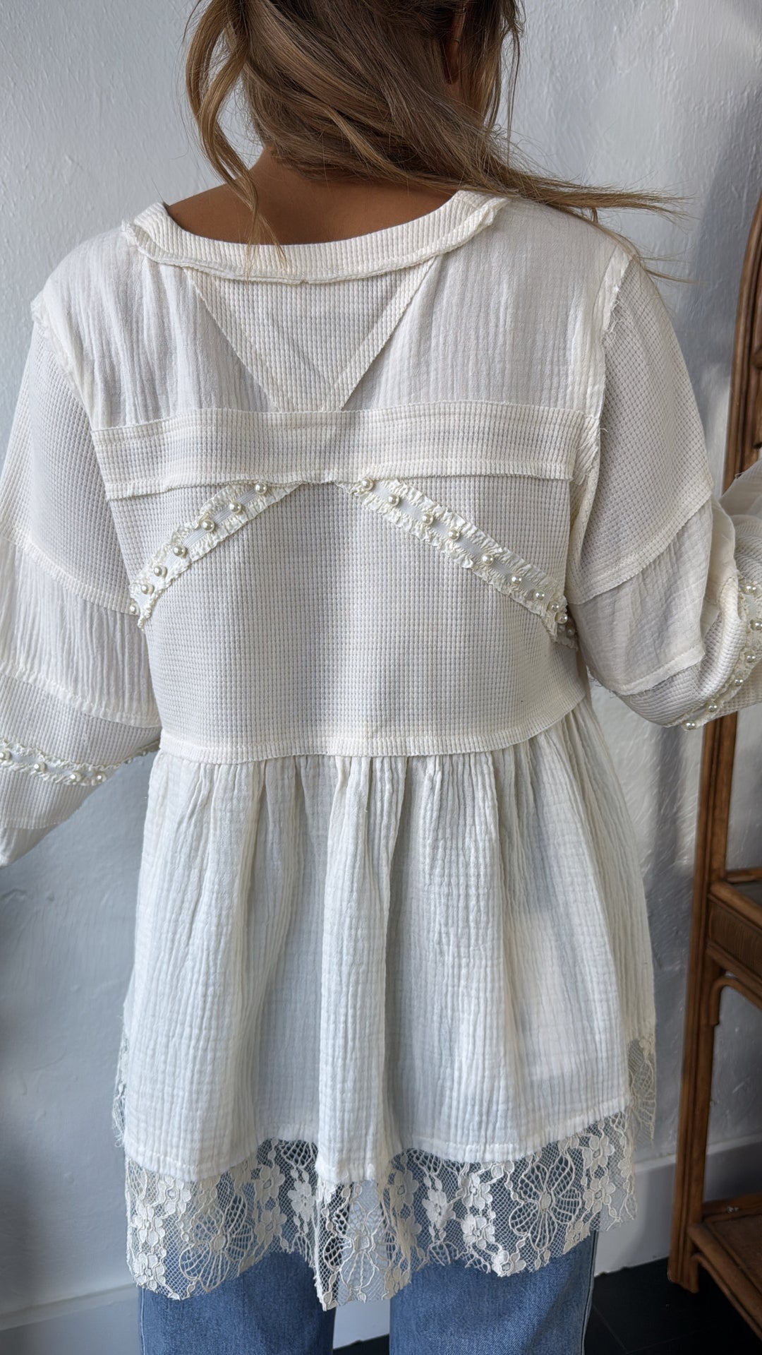 Coraline Lace Blouse, Natural