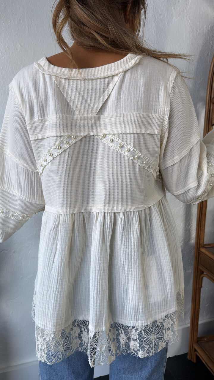 Coraline Lace Blouse, Natural