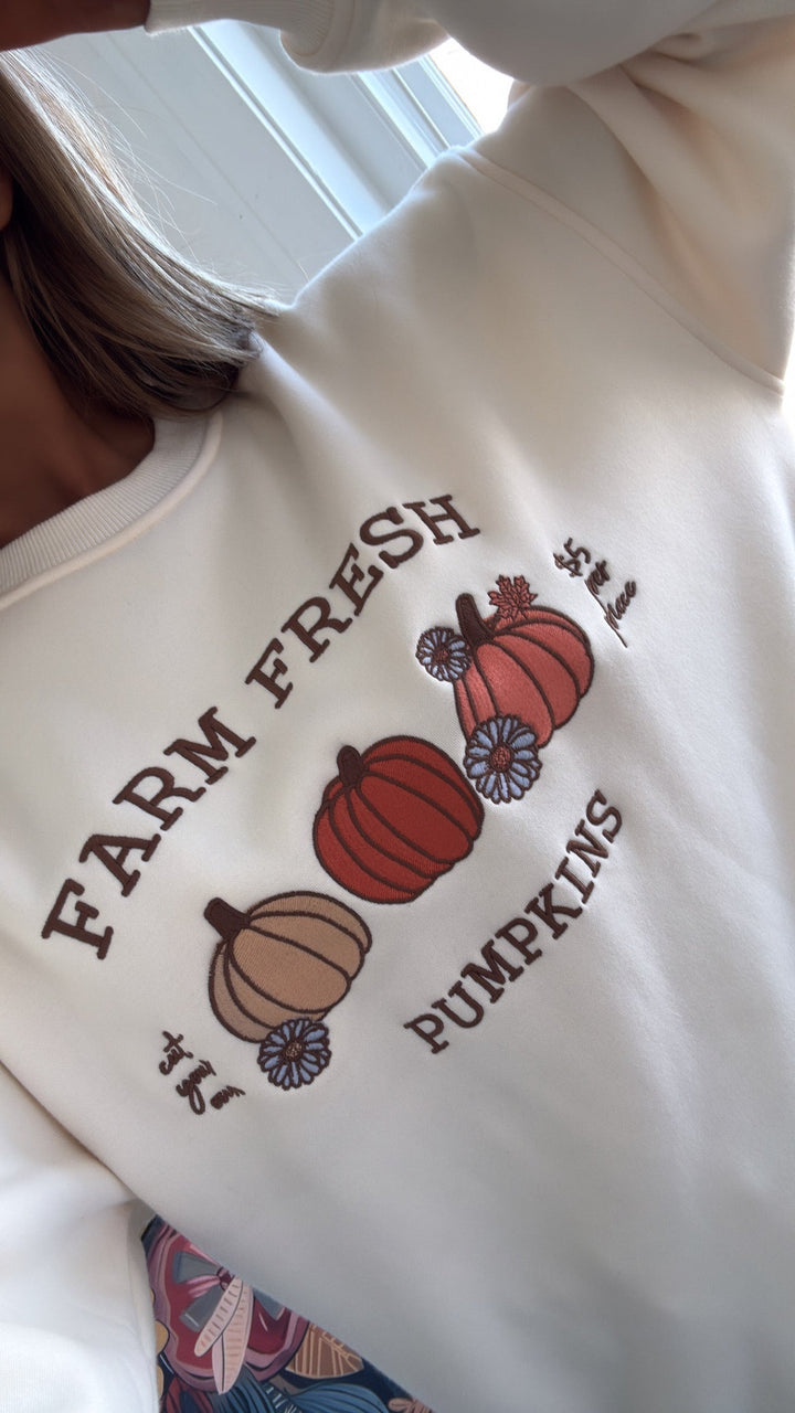Farm Fresh Pumpkins Crewneck Sweatshirt