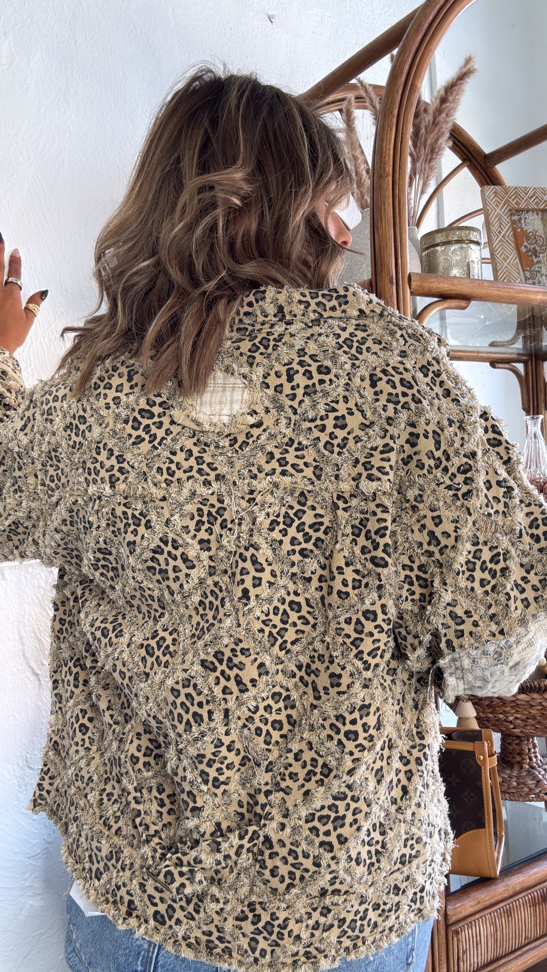 Untamed Leopard Jacket, Tan Leopard