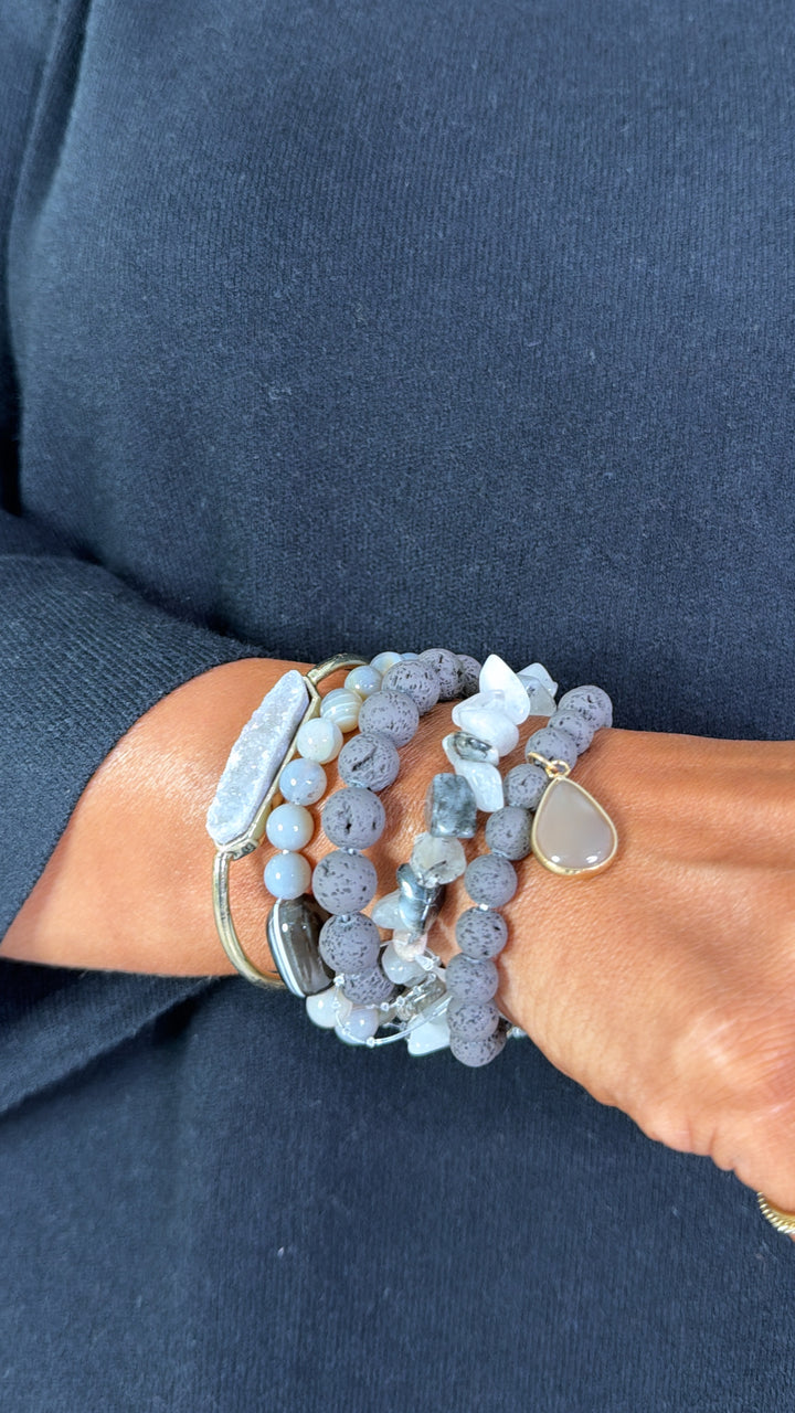 Cairn Bracelet Stack, Smokey Hue