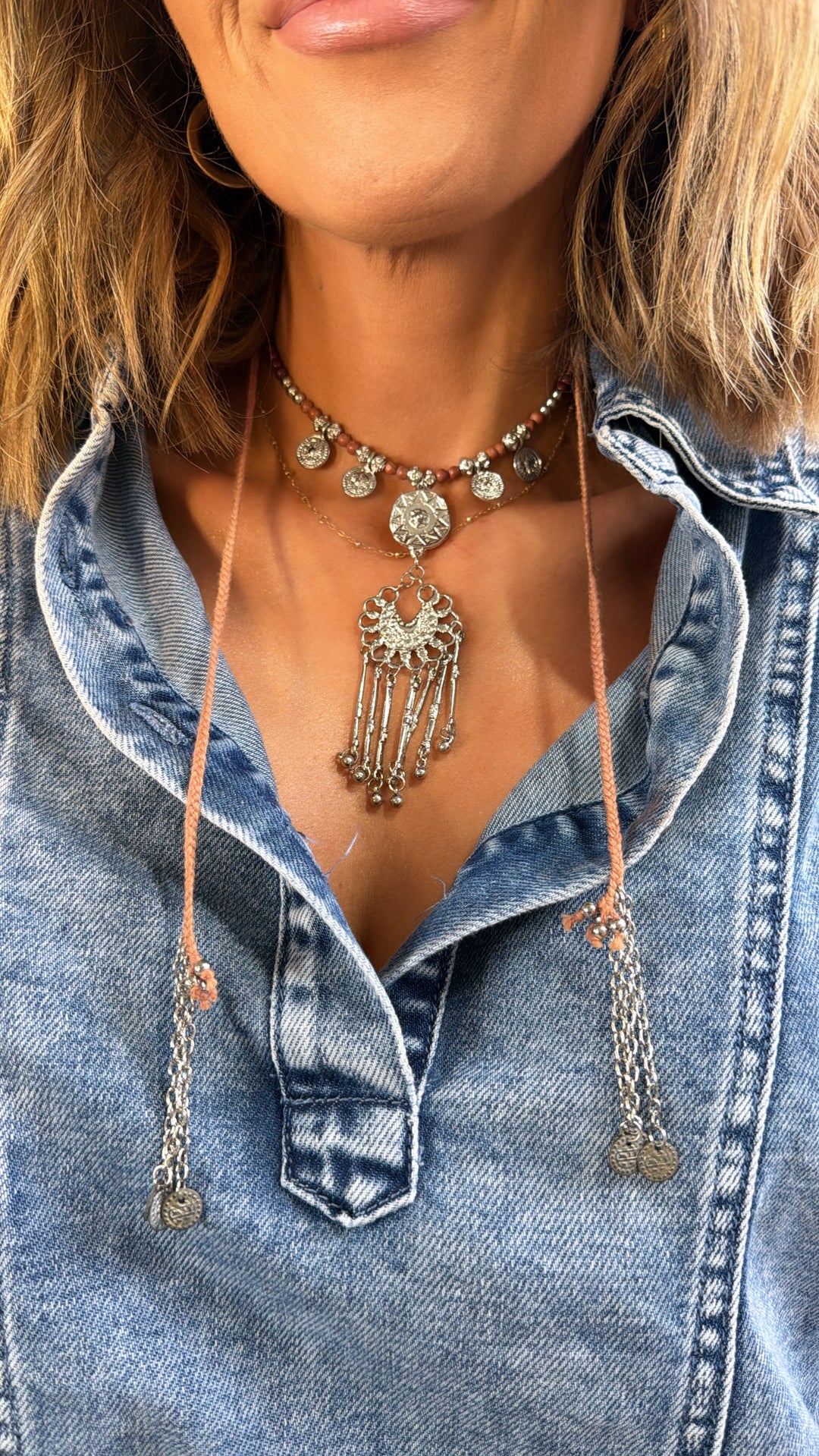 The Rusted Bloom Necklace, Silver