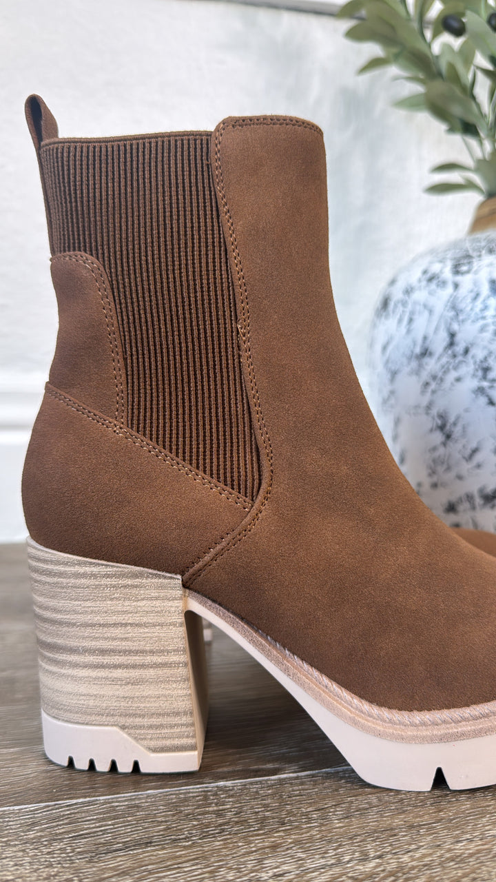 Nova Suede Heeled Bootie