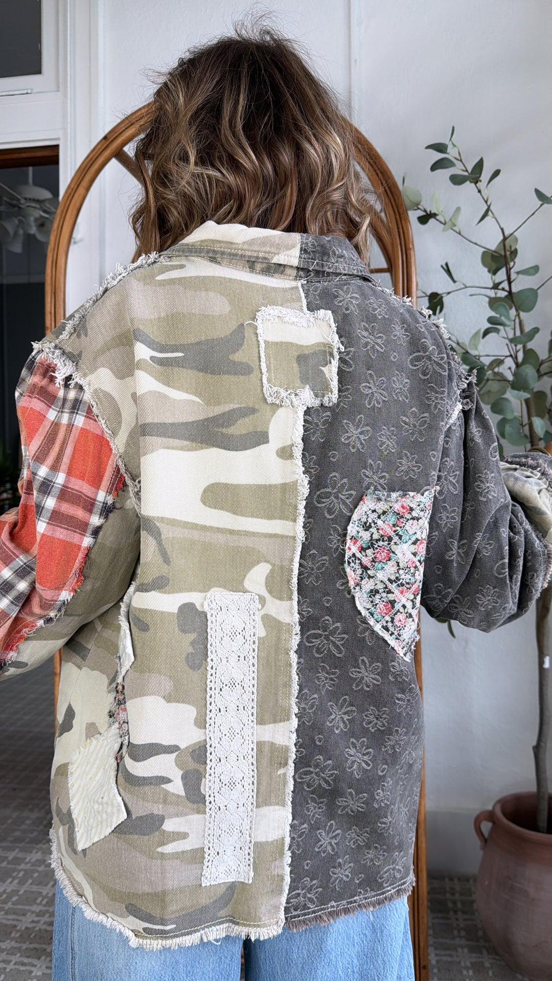 Camo Petal Jacket, Black