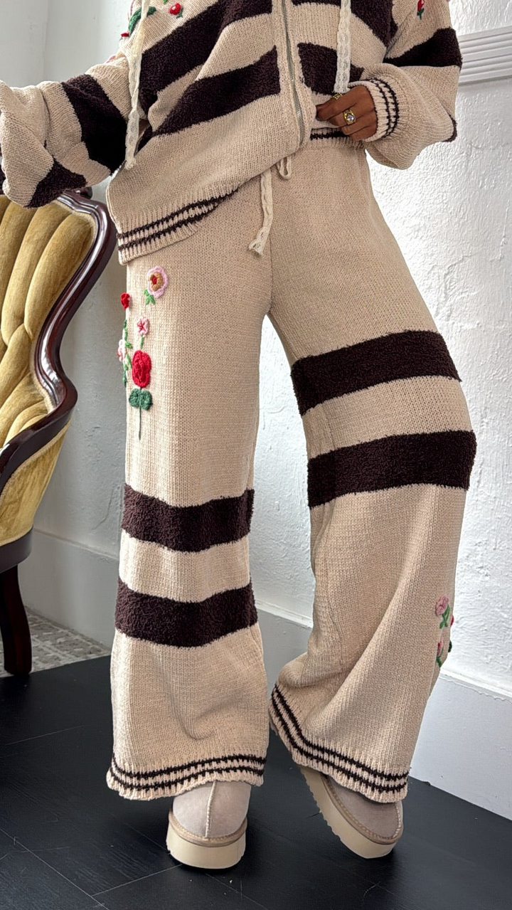 Flower Petal Pant, Mocha Multi