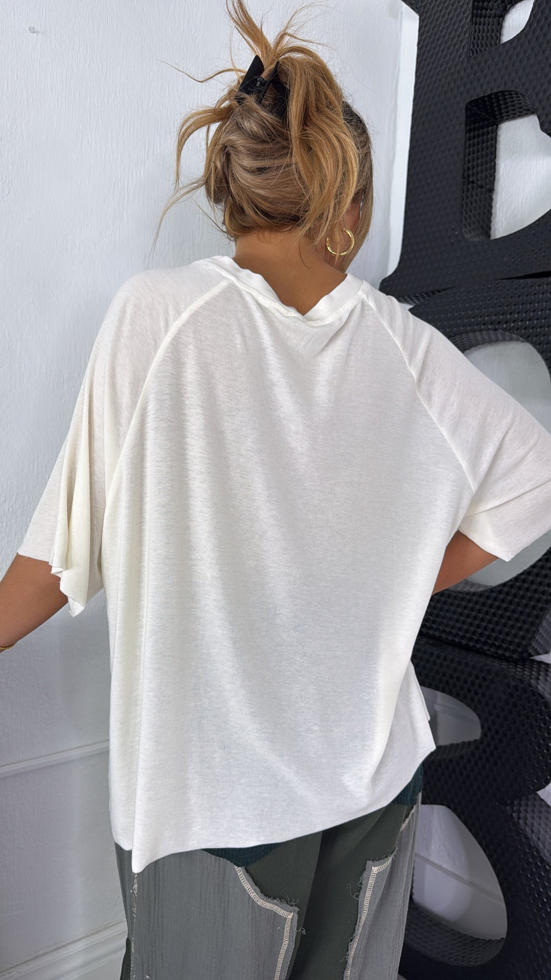 DOORBUSTER: All Day Ease Slouchy Tee, Cream