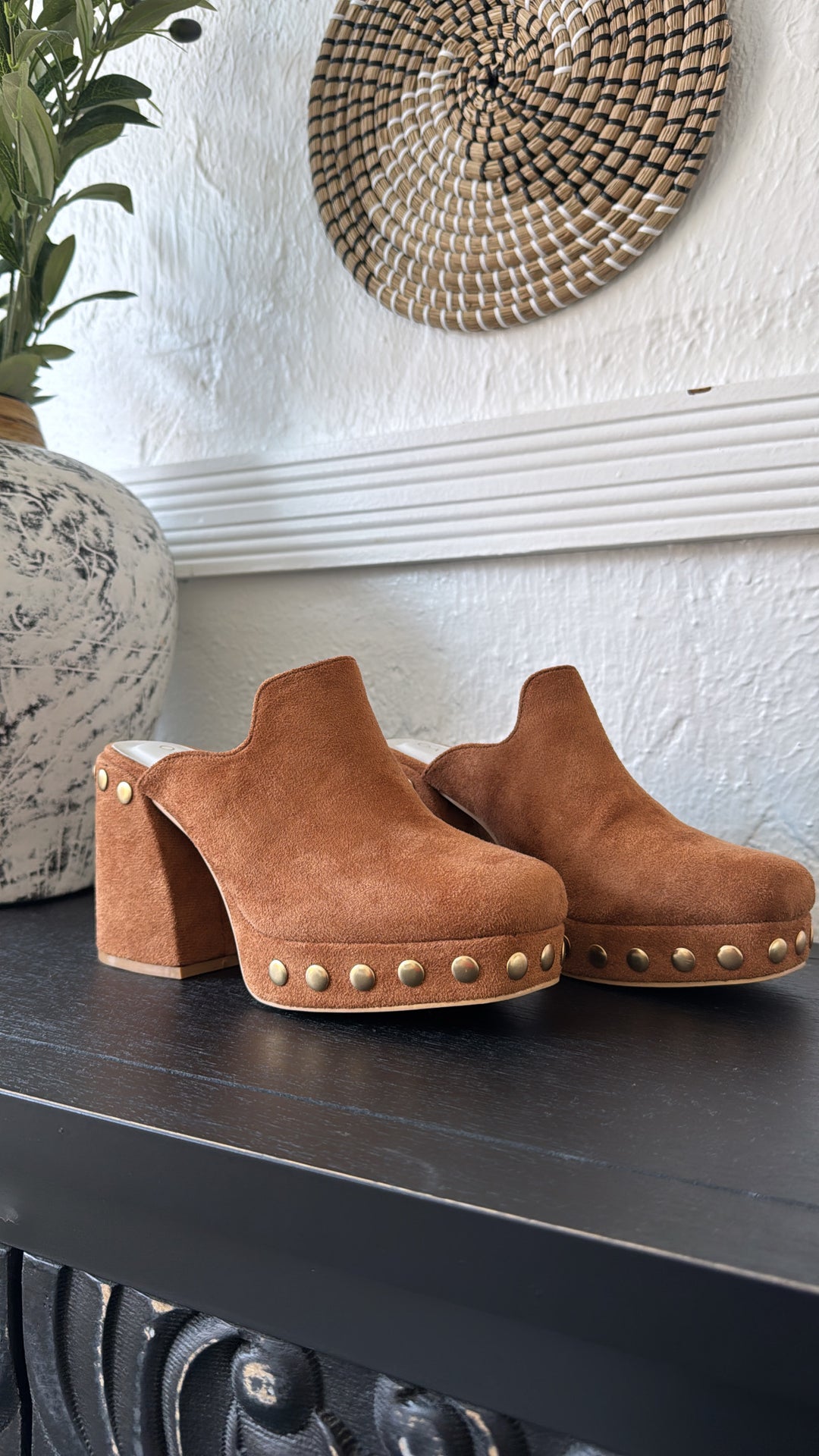 Sienna Platform Clogs, Caramel