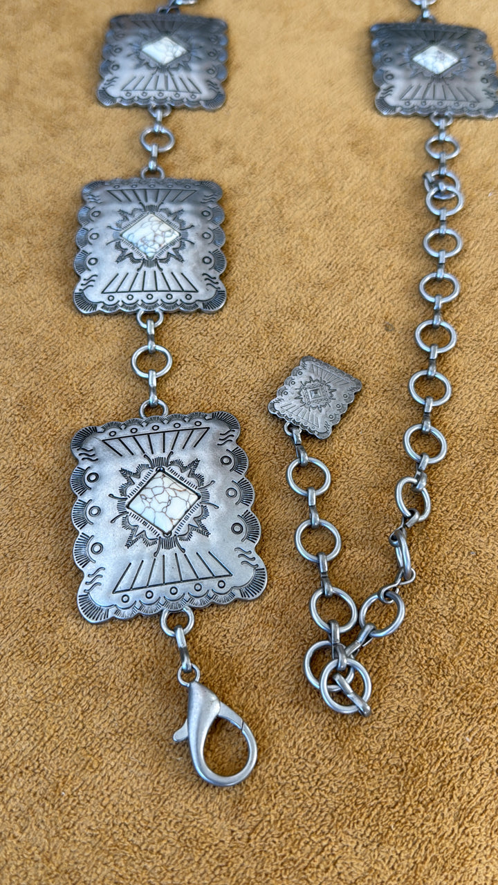 Laramie Silver Western Concho Belt