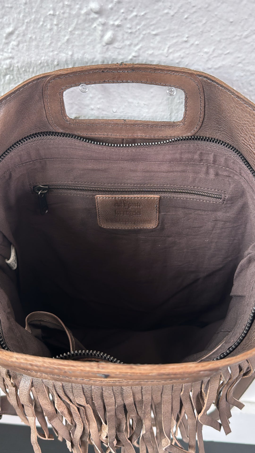 Bristol Layered Fringe Tote, Grey