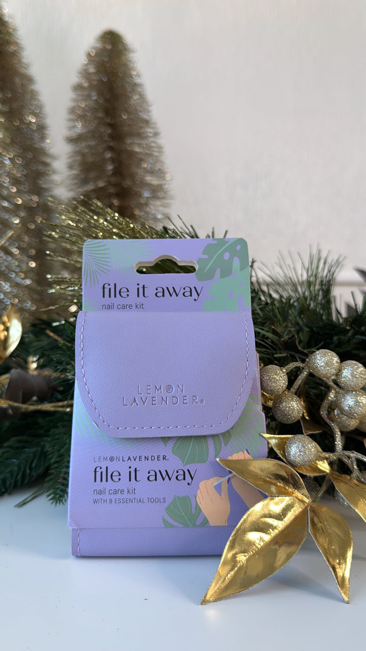 Lemon Lavender File It Away 8 Piece Nail Care Kit