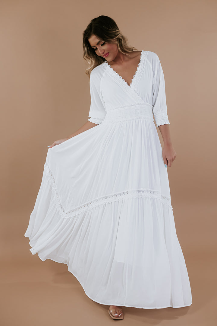 ECB Exclusive: Most Admired Maxi Dress , White
