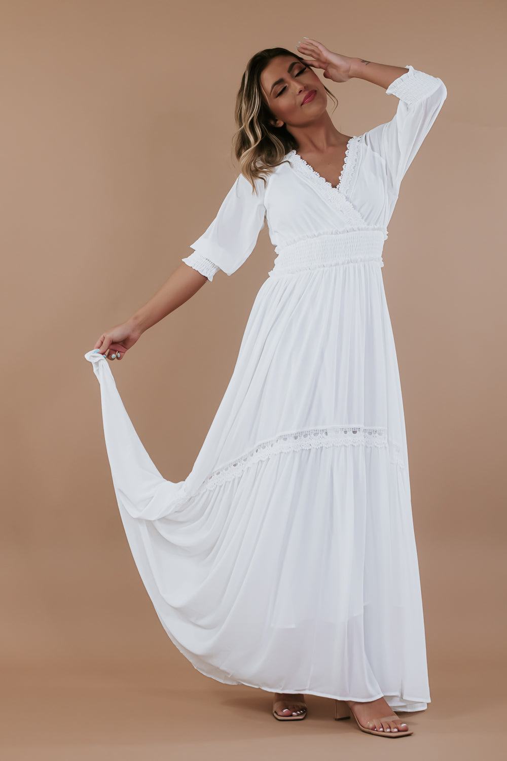 ECB Exclusive: Most Admired Maxi Dress , White