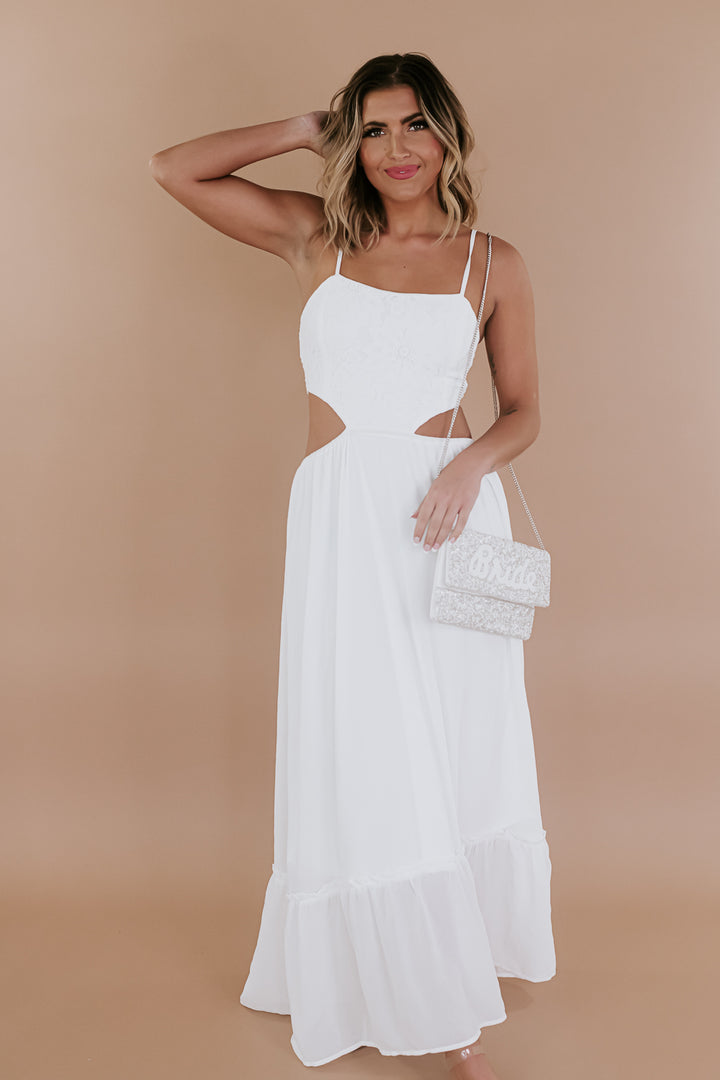 String Of Hearts Maxi Dress, White