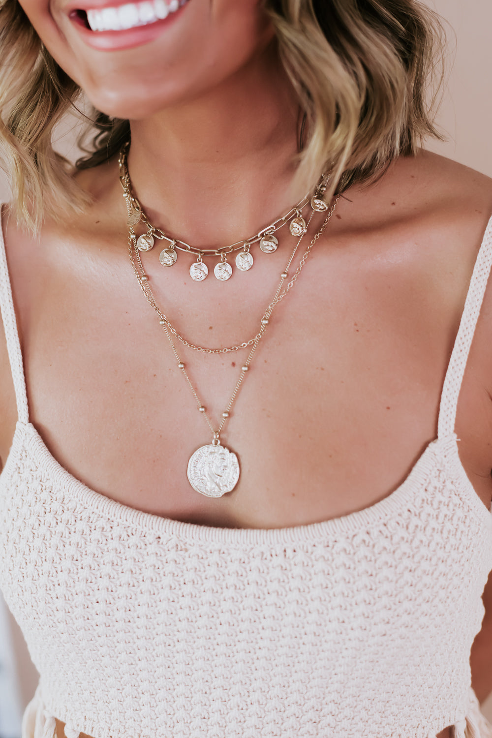 Libby Layered Necklace, Gold