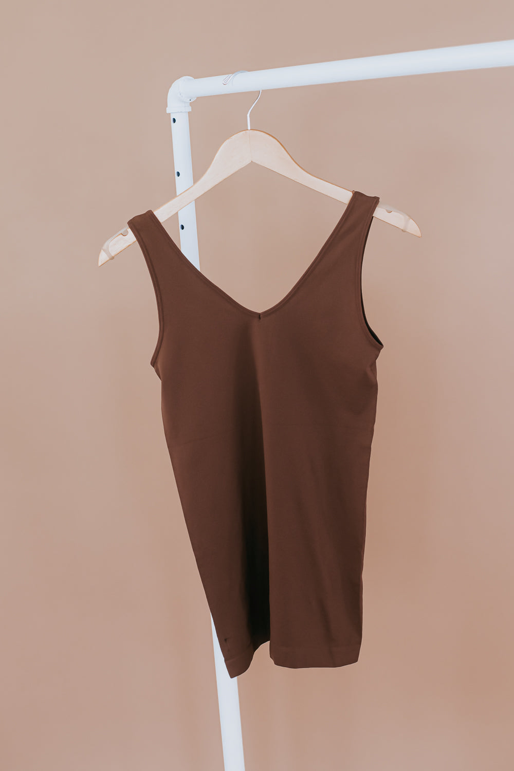 Thick Strap Basic Cami, Brown
