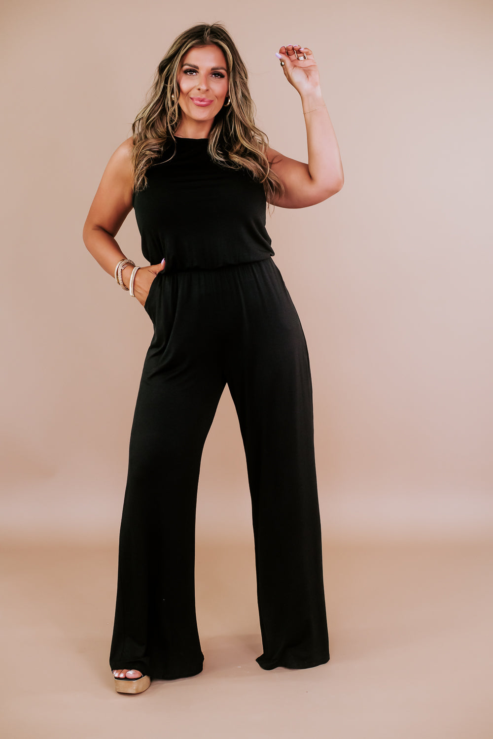 ECB Exclusive: Ready for Anything Jumpsuit, Black