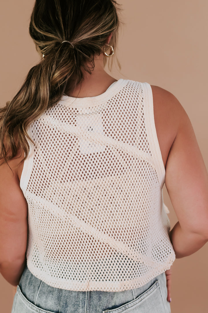 BY TOGETHER: Knit Textured Tank, Natural