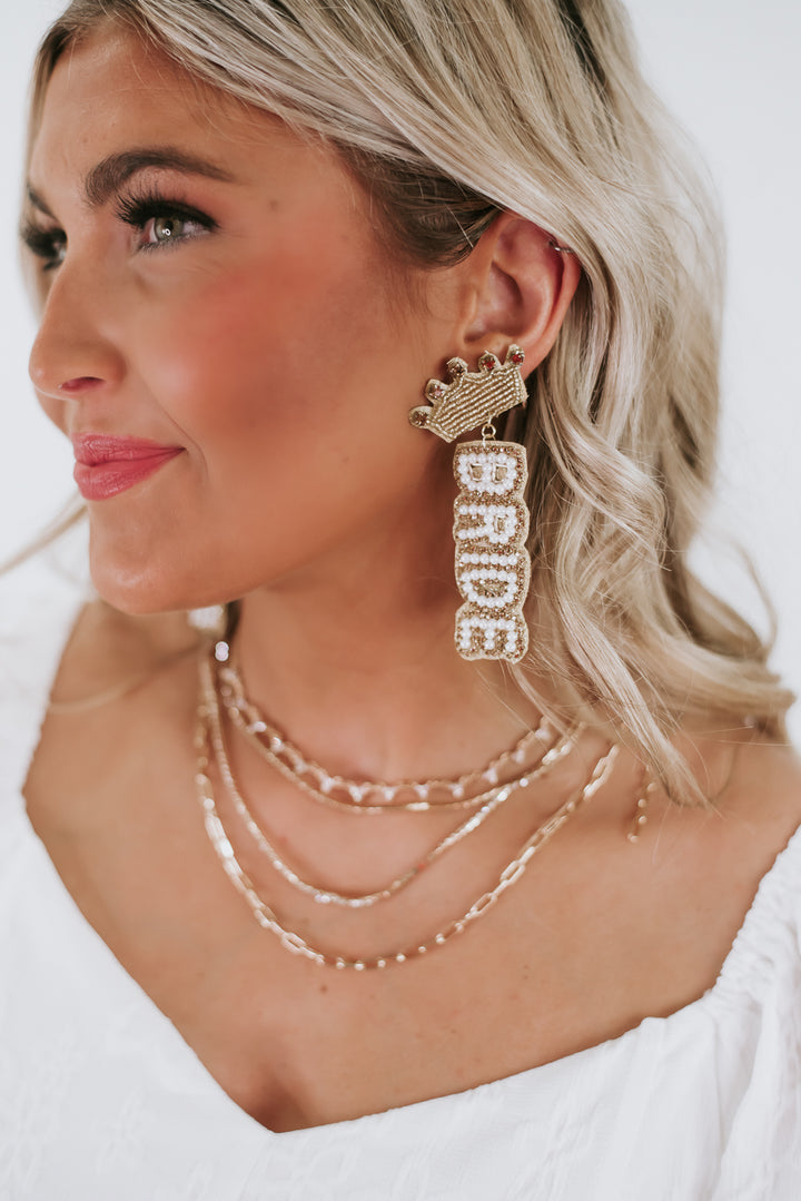 Bride Crown Earring, Multi