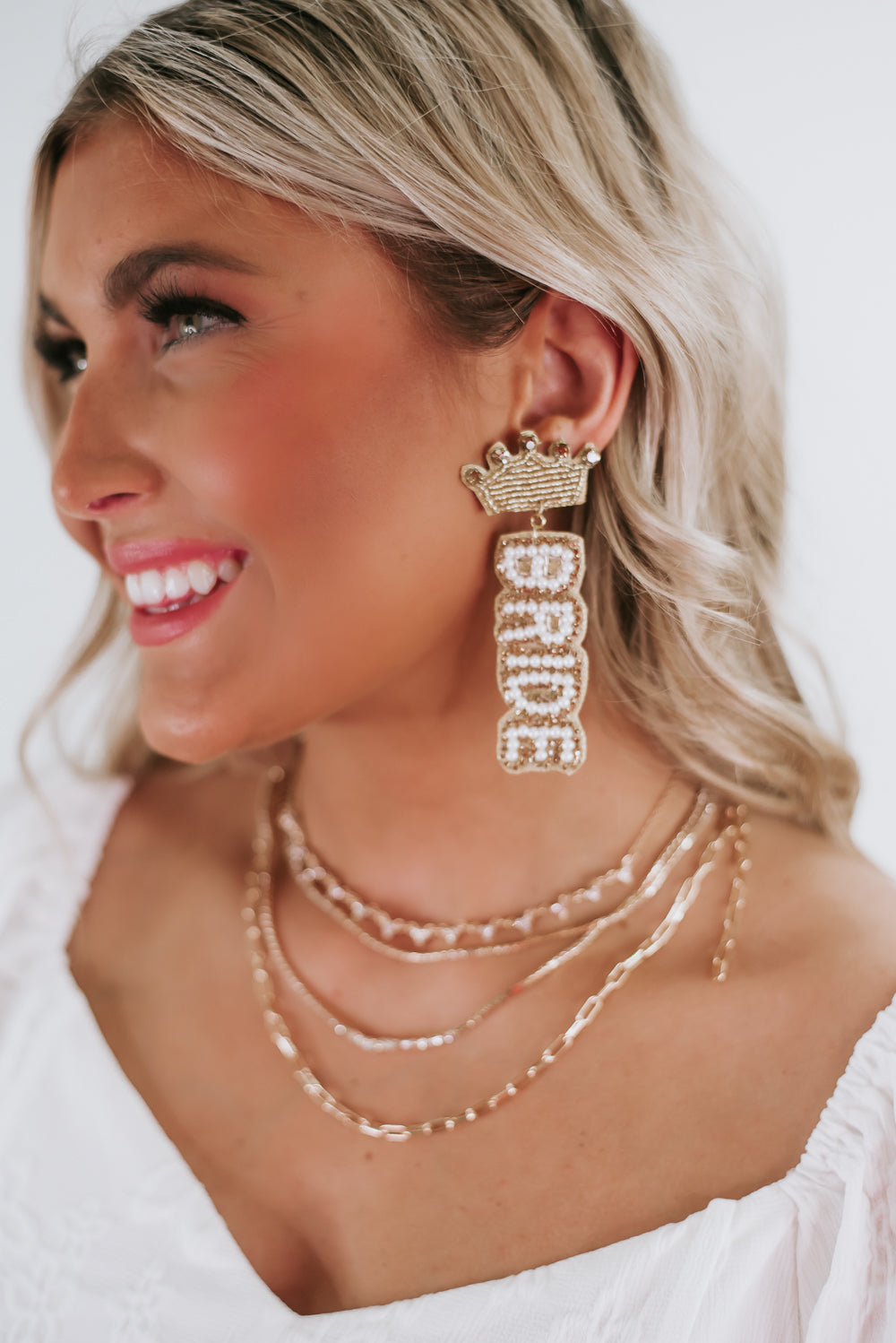 Bride Crown Earring, Multi