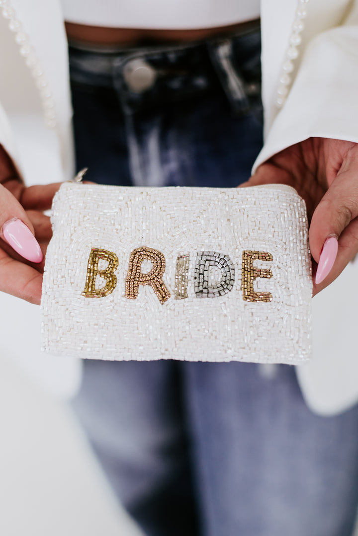 Mini Beaded Bride Zipper Pouch