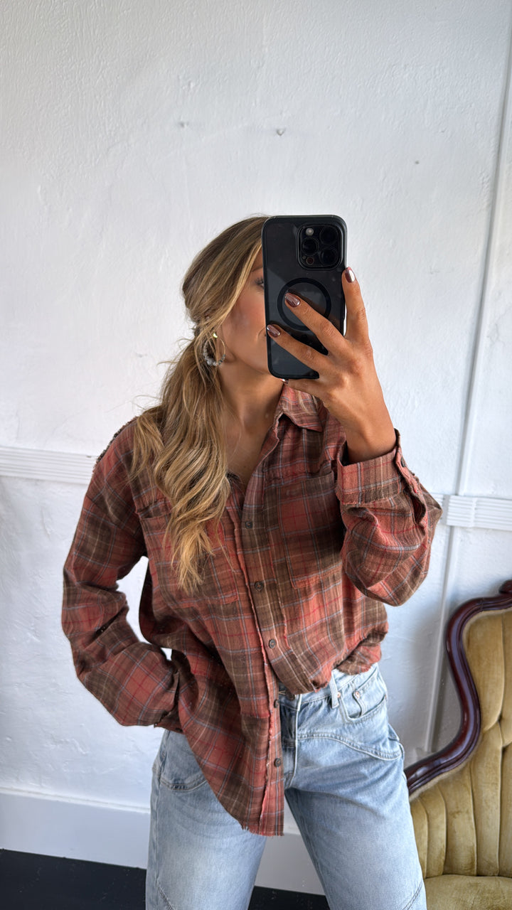 Campfire Cozy Flannel, Rust