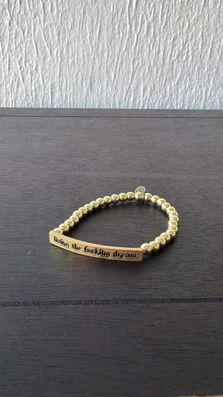 Living Dream Bracelet, Gold Bead