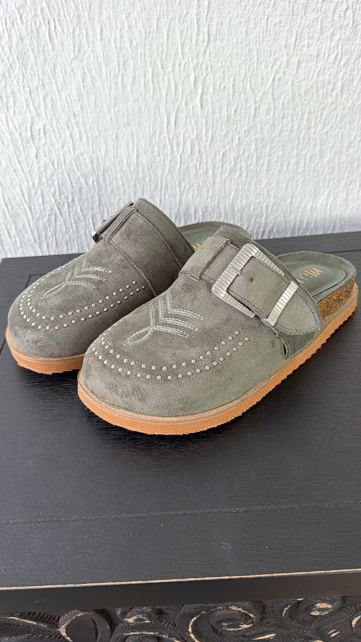 Joleen Studded Clog, Olive