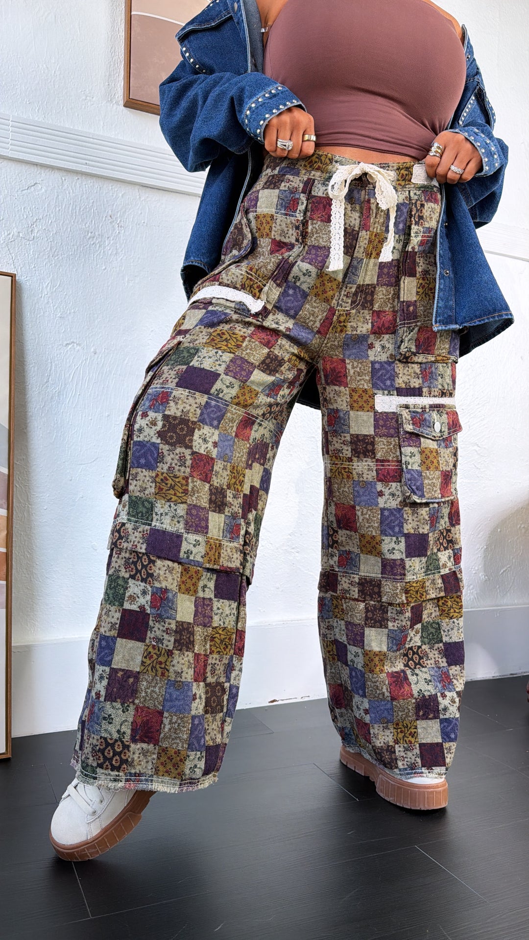 Soft Willow Cargo Pant, Taupe Floral