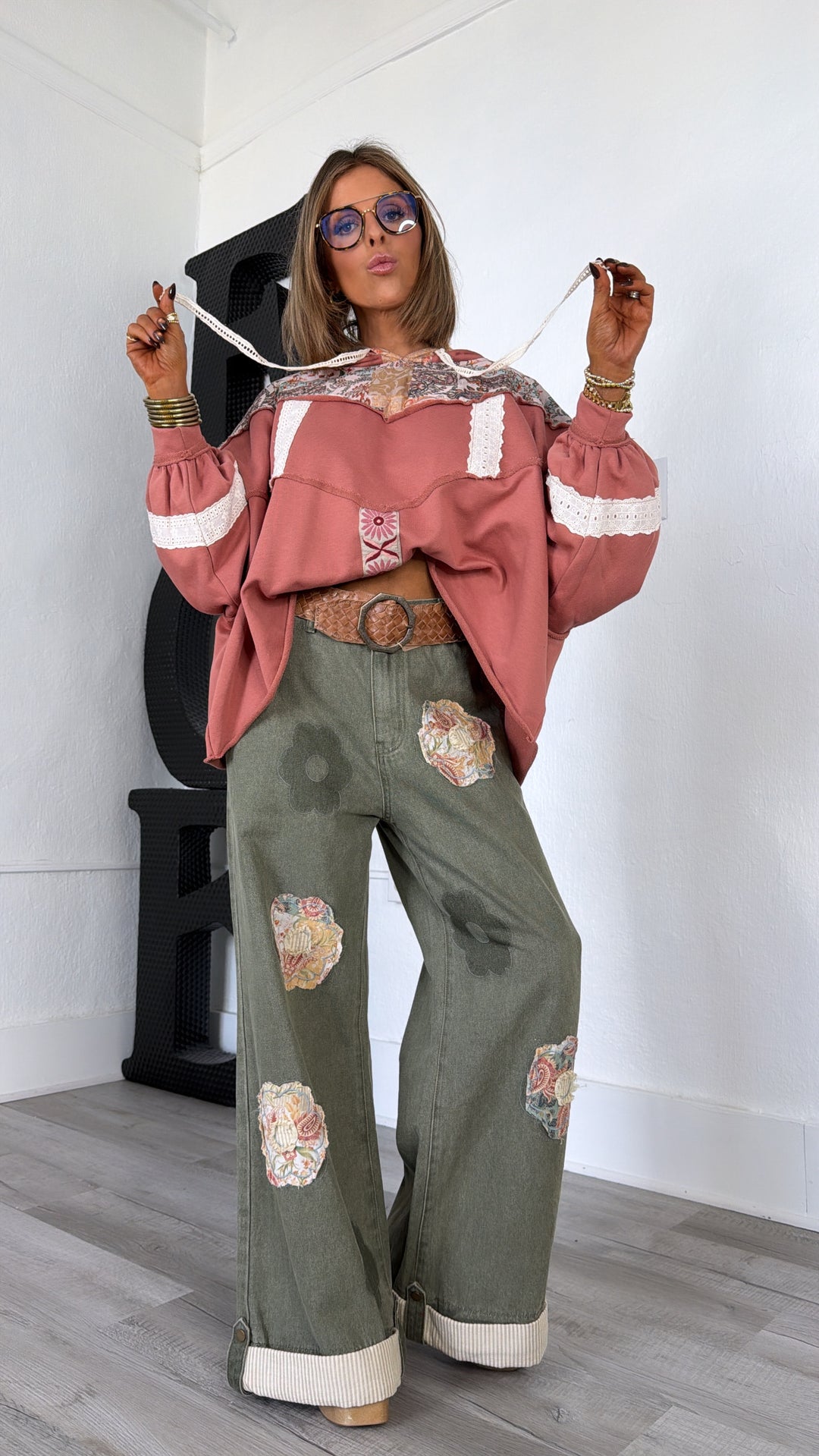 Mosswood Floral Pant, Olive