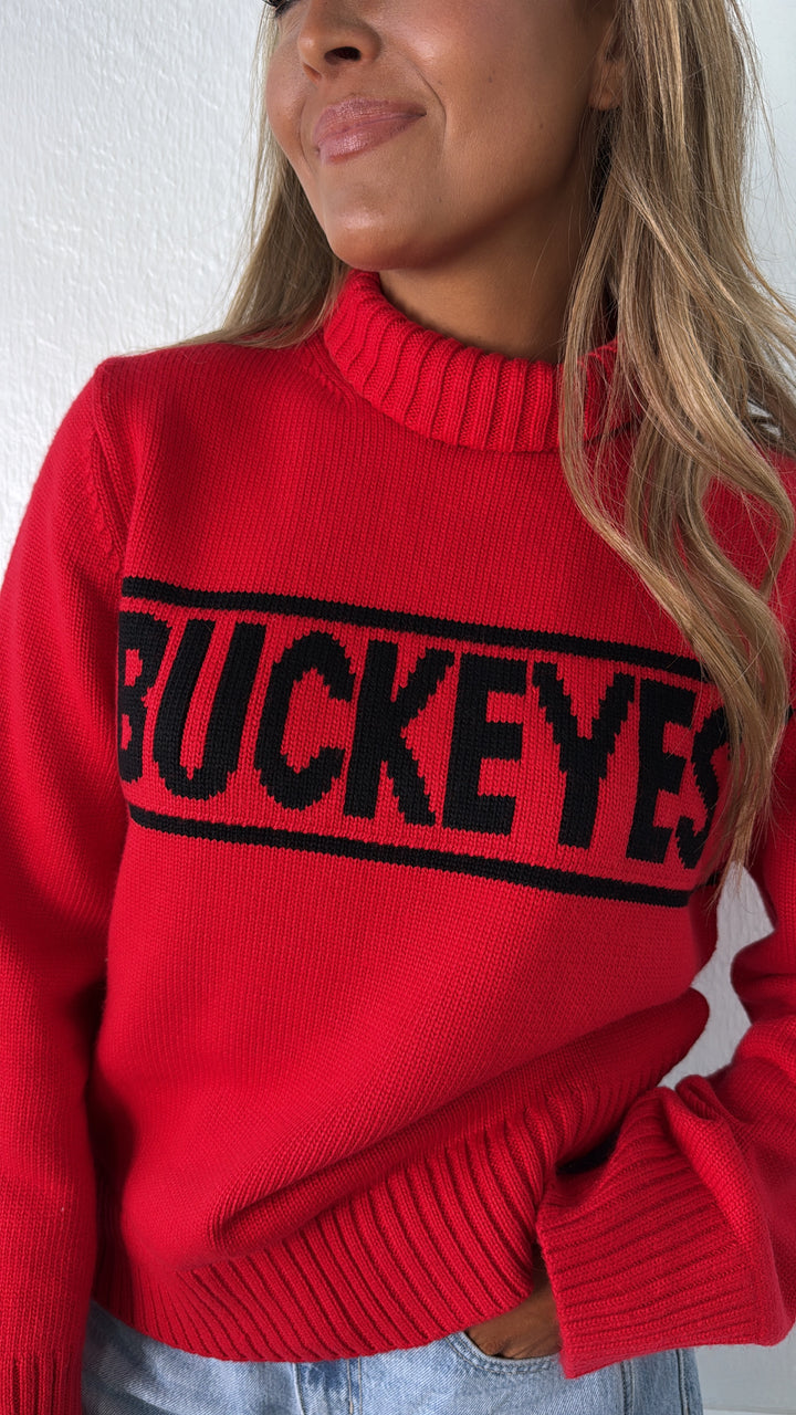 Varsity Buckeye Sweater, Red