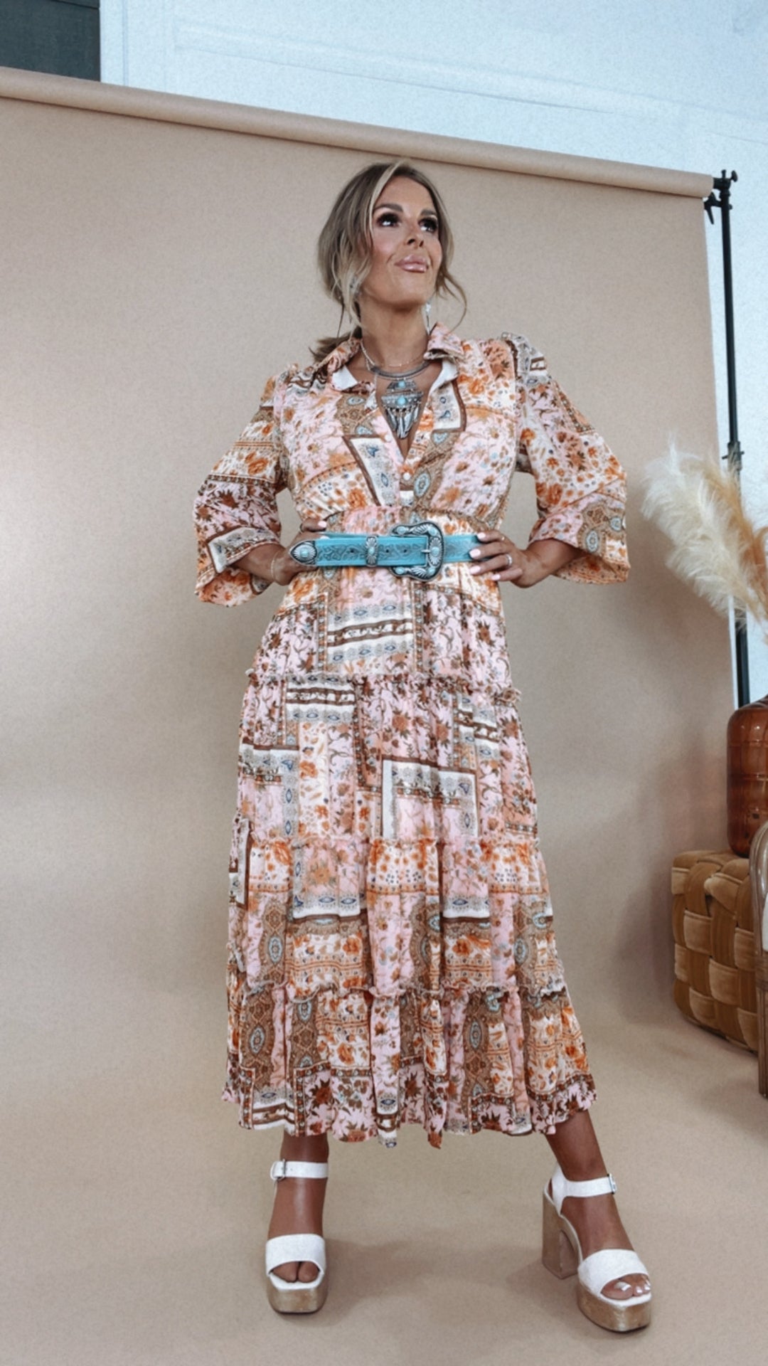 Golden Hour Button Down Midi Dress Golden Hour Button Down Midi Dress
