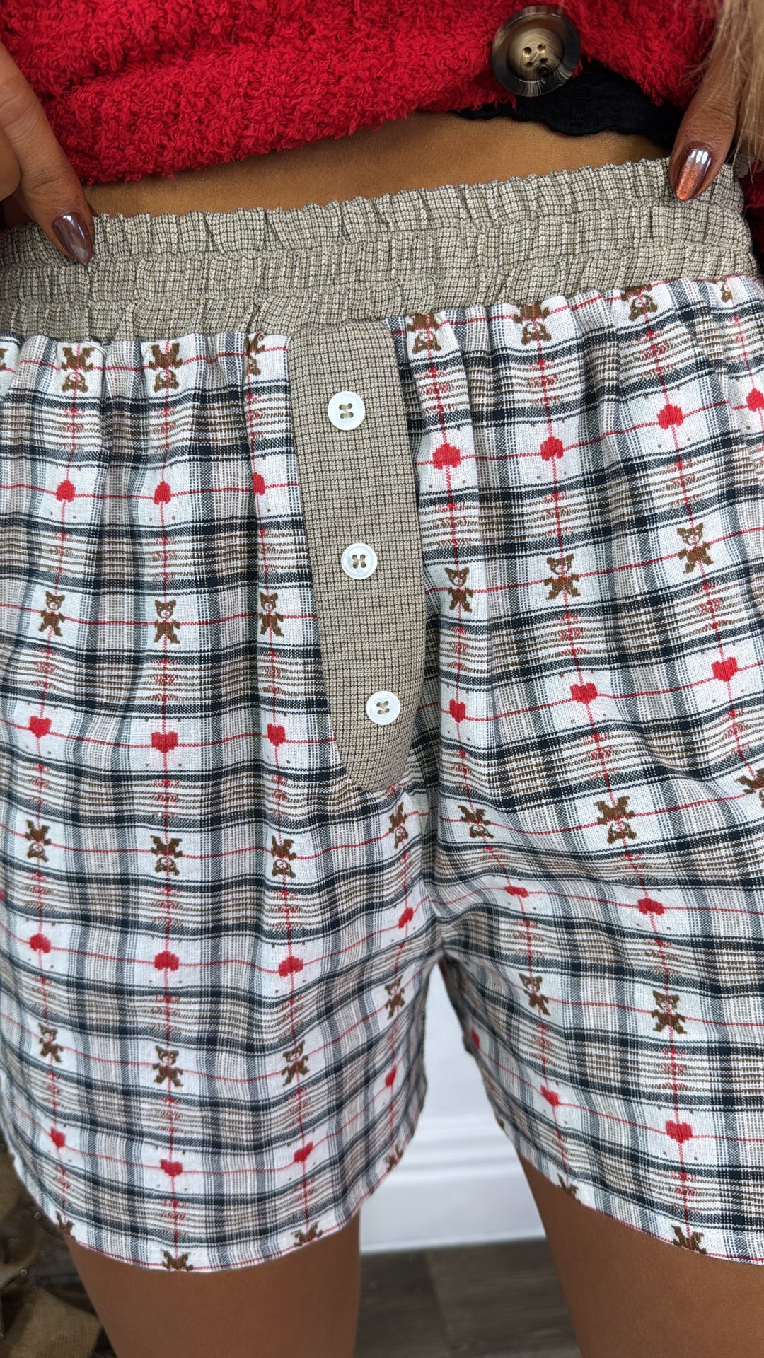 North Pole Nights Boxer Short, Taupe Combo