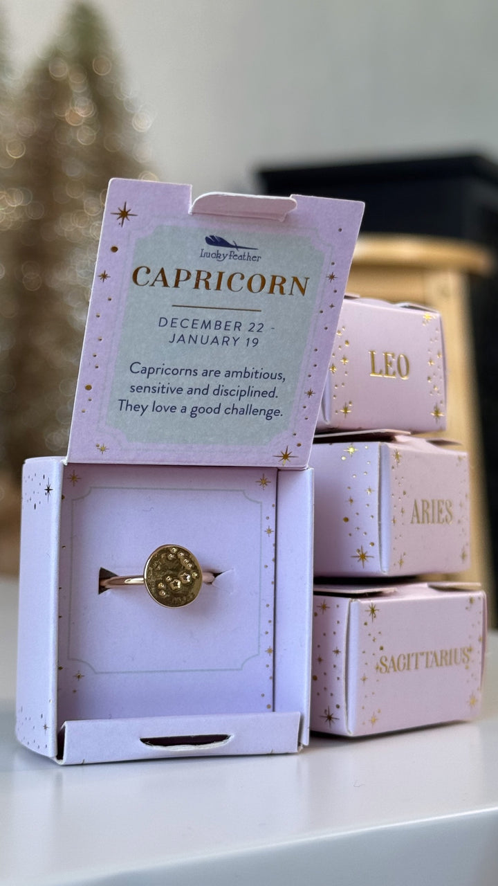 Adjustable Zodiac Ring, Gold