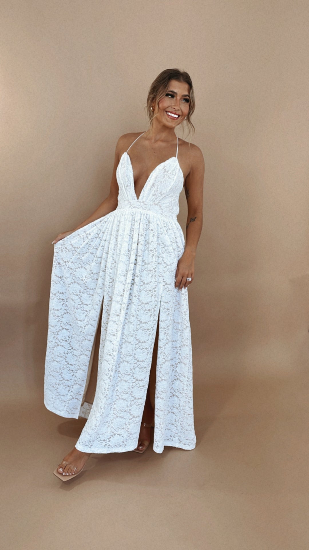 ECB Exclusive: Layla Lace Maxi Dress, White Everyday Chic Boutique ECB Exclusive: Layla Lace Maxi Dress, White Everyday Chic Boutique