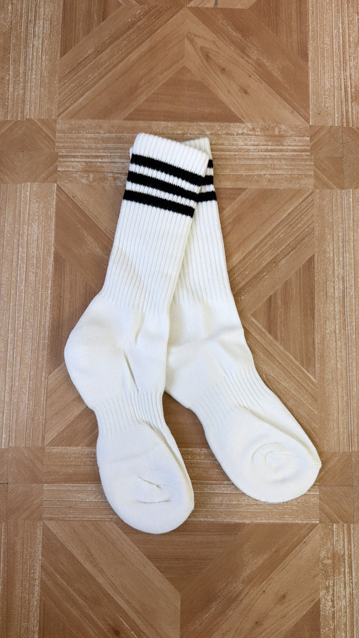 Classic Stripe Sock, White/Black
