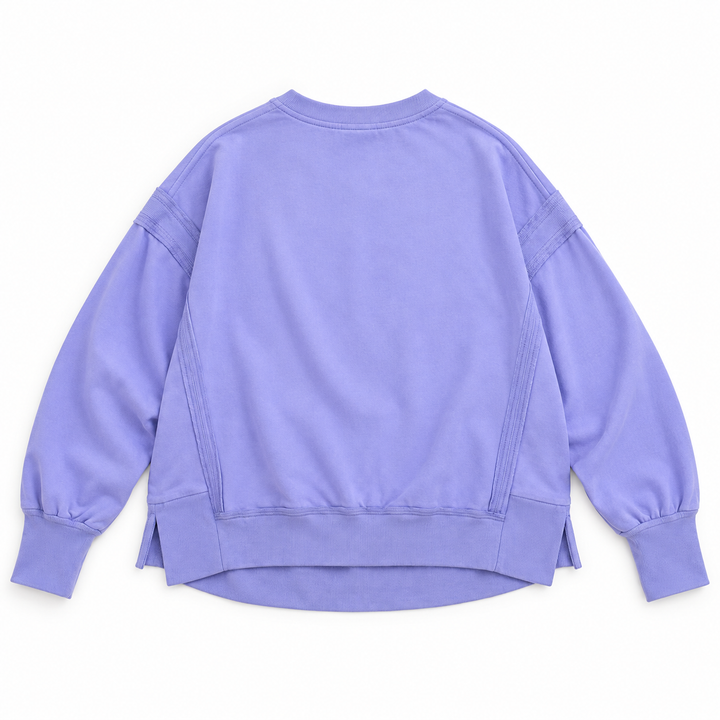 Leopard Boo & Lace Sweatshirt, Dusty Violet