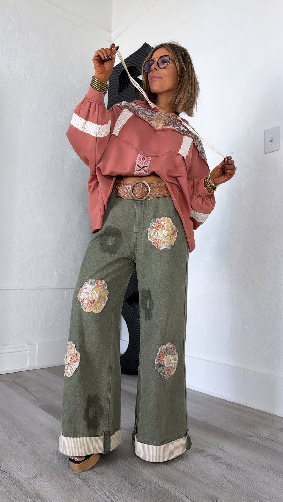 Mosswood Floral Pant, Olive