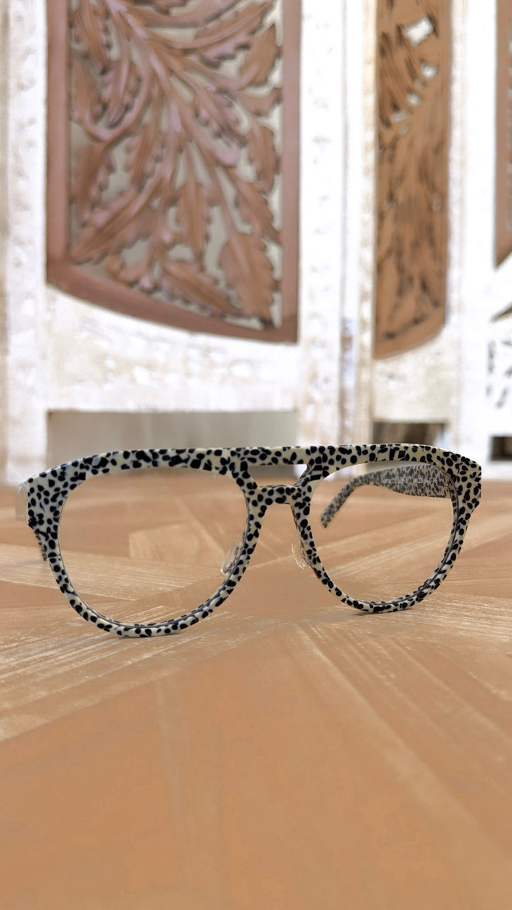 Midnight Confetti Glasses, Blue Light