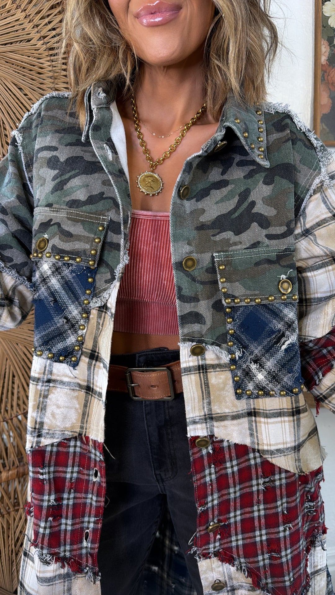 Hidden Aura Shirt Jacket, Camo Multi