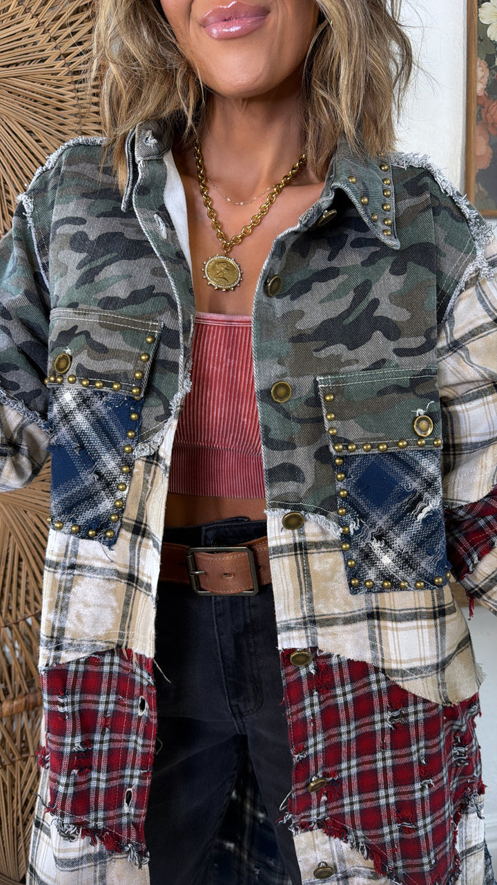 Hidden Aura Shirt Jacket, Camo Multi