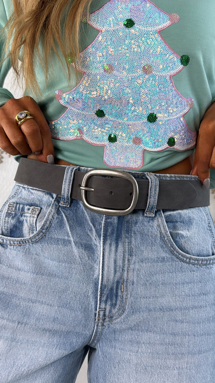 Moonbeam Oval Belt , Grey