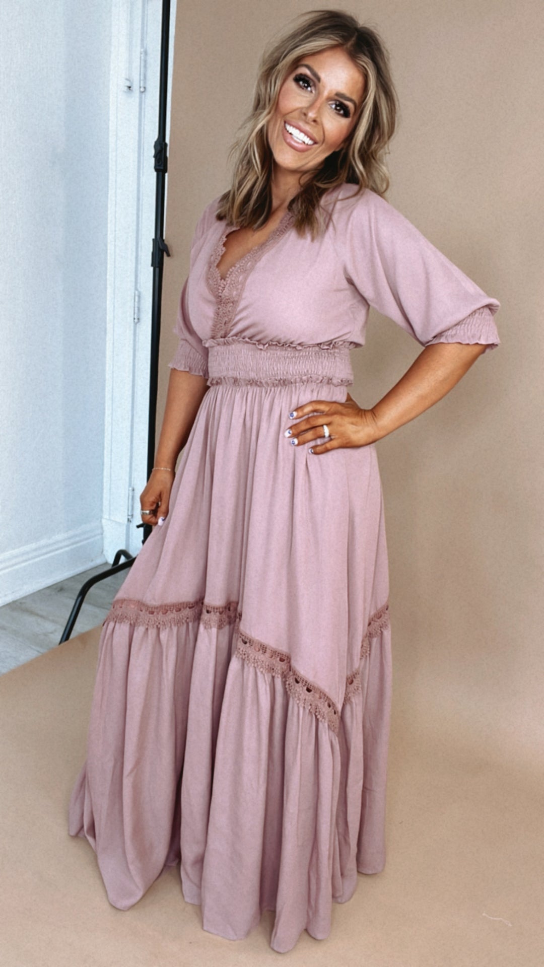 ECB Exclusive: Most Admired Maxi Dress , Blush Everyday Chic Boutique ECB Exclusive: Most Admired Maxi Dress , Blush Everyday Chic Boutique