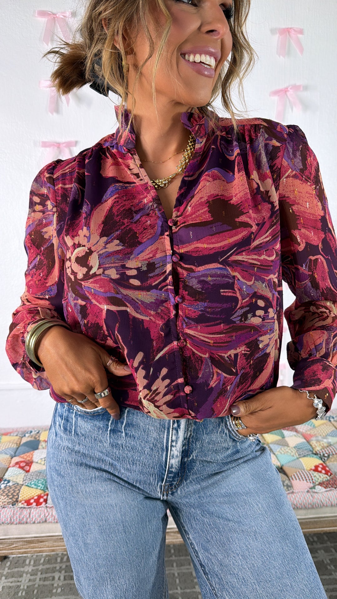 Blackberry Ember Blouse, Purple