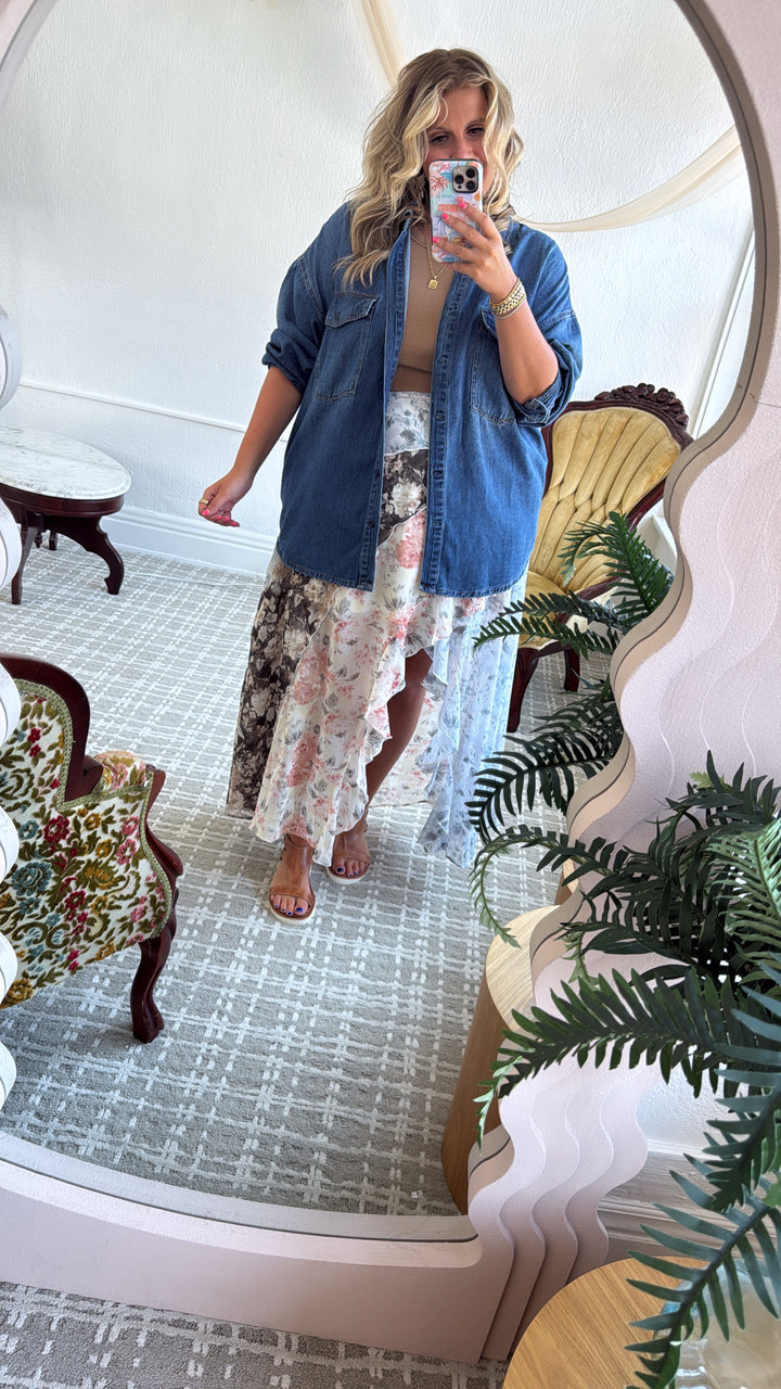 Cowboy Classic Denim Button Up, Risen Dark Wash