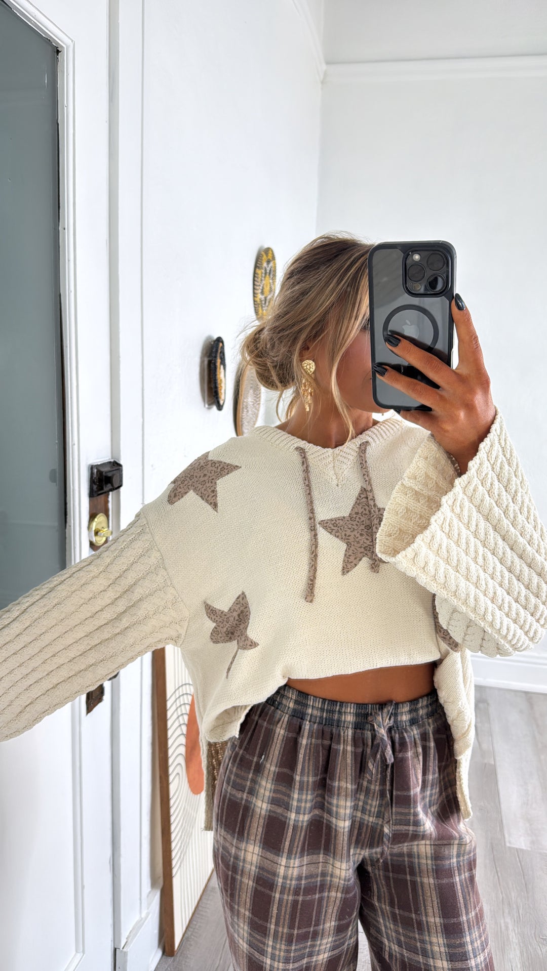 Soft Hazelnut Plaid Pants, Brown