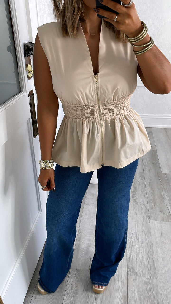 Opal Drift Blouse, Ecru